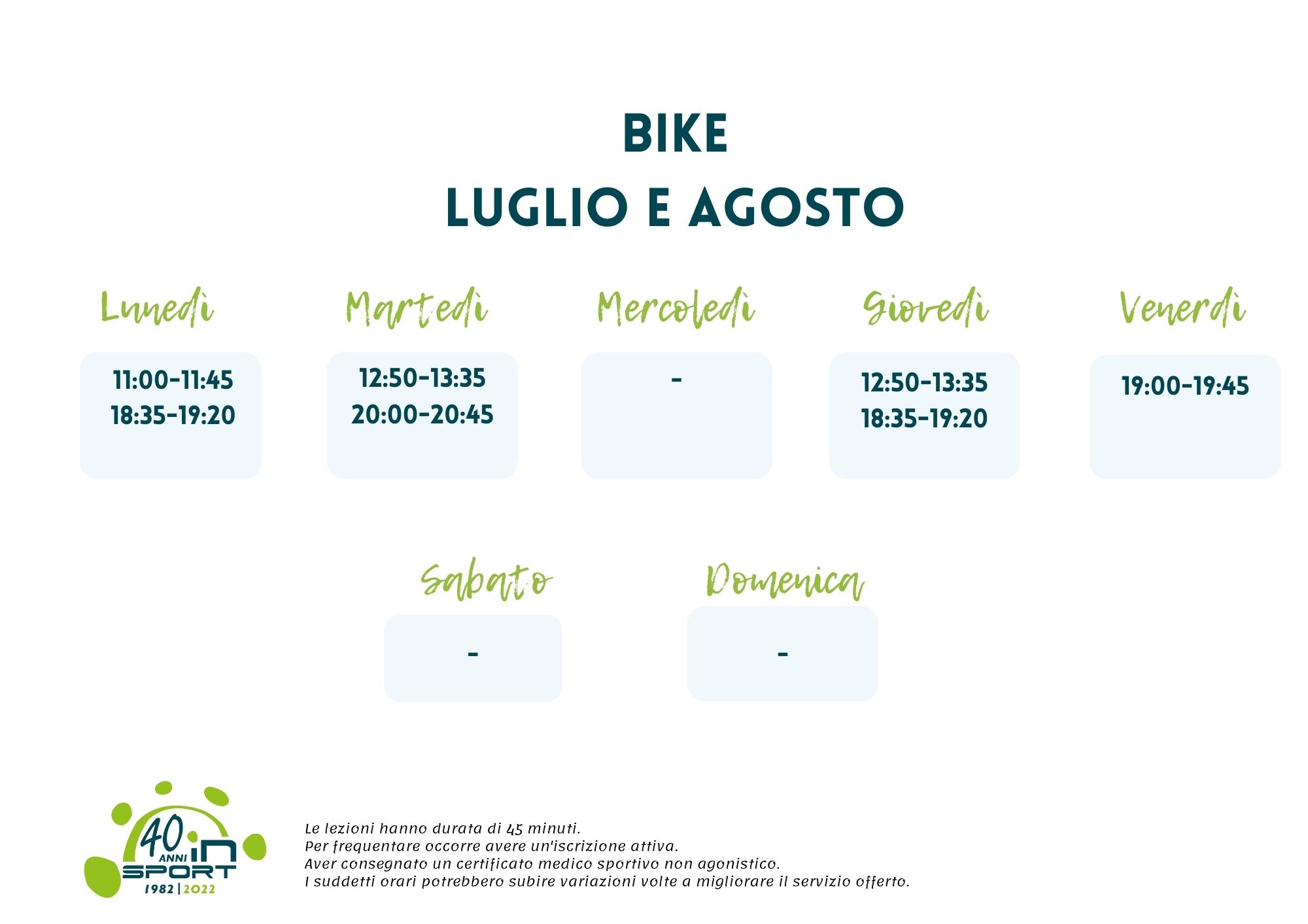 orari bike insport Biella