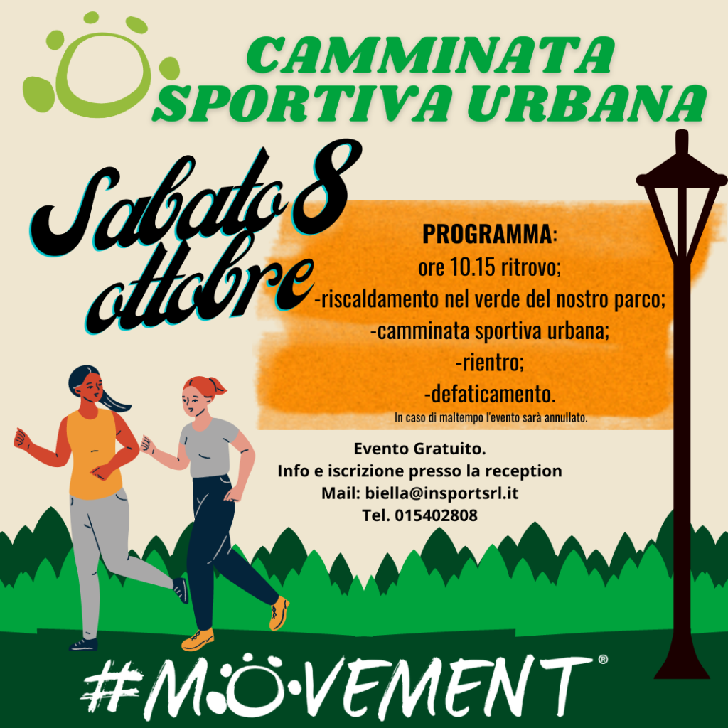 1° Camminata Sportiva Urbana 8 OTTOBRE 2022 In Sport Biella