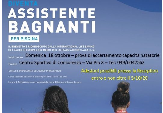 Corso di formazione per Assistenti Bagnanti