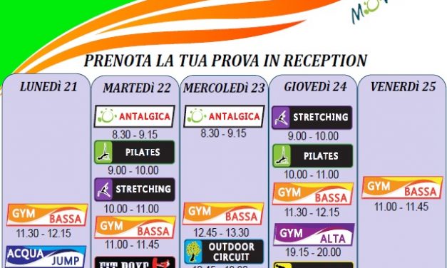 SETTIMANA EVENTO – MOVEMENT 21-25 settembre 2020 –