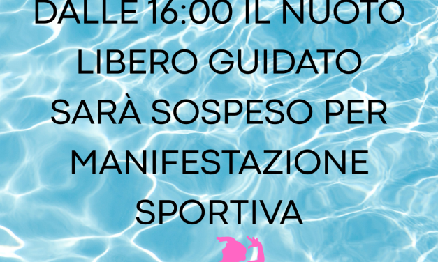 VARIAZIONE NUOTO GUIDATO 14 E 15 MARZO 2026