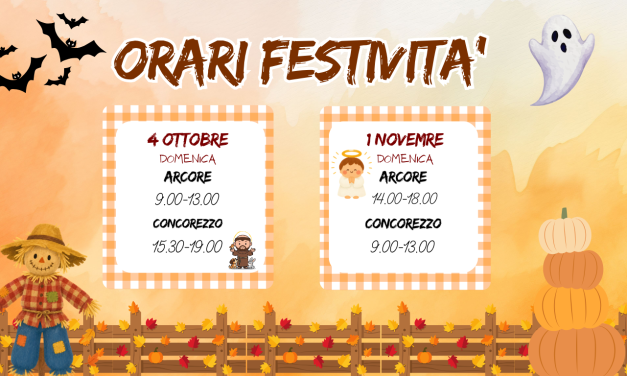 ORARI FESTIVITA’