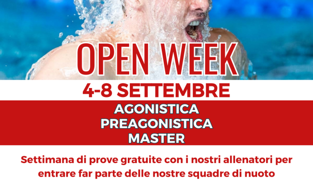 Open Week Nuoto 4-8 Settembre