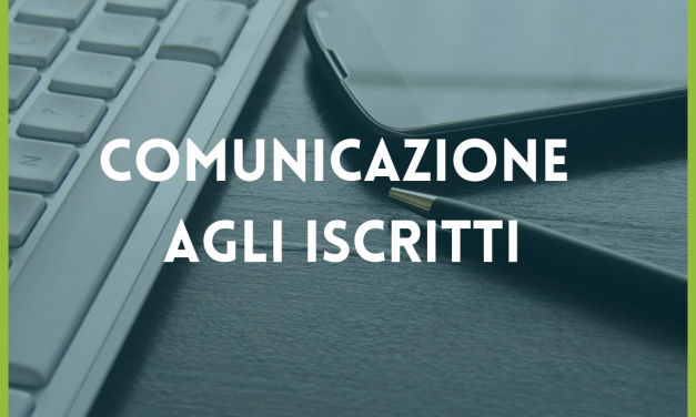 Comunicazione agli iscritti – Riapertura 2 novembre