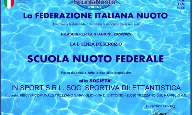 In Sport Trezzano Scuola Nuoto Federale per la stagione 2024-25