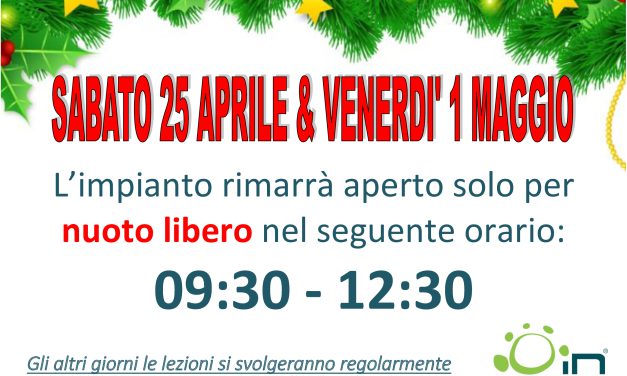 CHIUSURA 25 APRILE