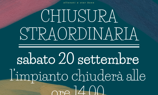CHIUSURA ANTICIPATA