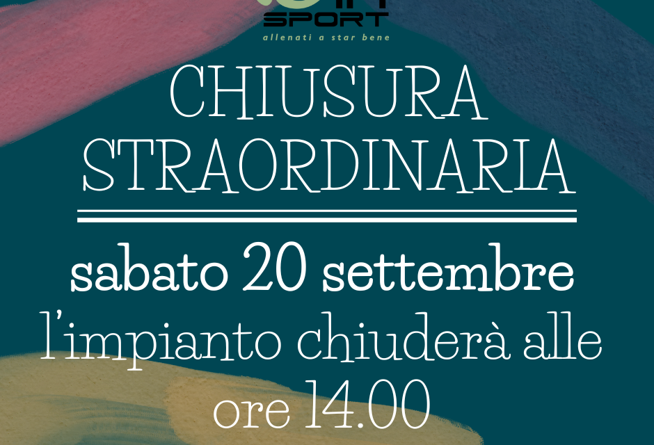 CHIUSURA ANTICIPATA