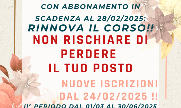 RINNOVO CORSI NUOTO