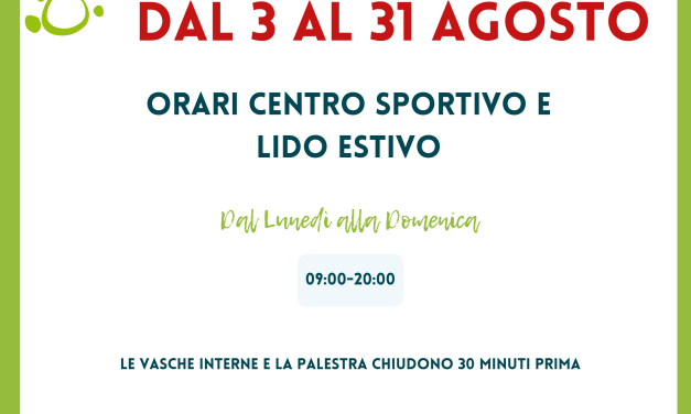 Avvisi Agosto